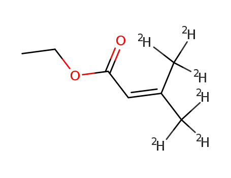 Molecular Structure of 53439-15-9 (ETHYL 3-METHYL-2-BUTENOATE-D6)