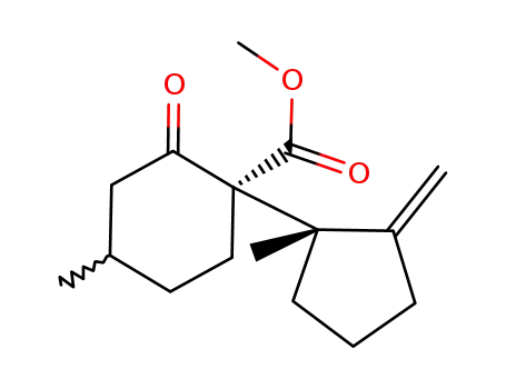 (S)-4-Methyl-1-((S)-1-methyl-2-methylene-cyclopentyl)-2-oxo-cyclohexanecarboxylic acid methyl ester