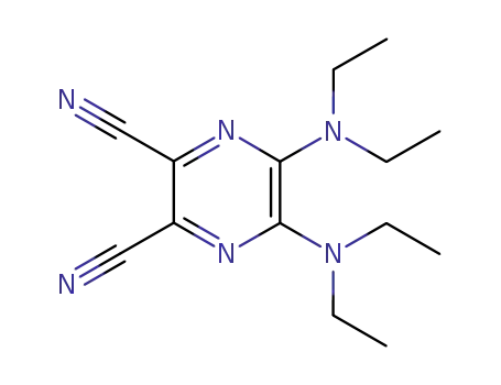Molecular Structure of 116785-89-8 (2,3-Pyrazinedicarbonitrile, 5,6-bis(diethylamino)-)