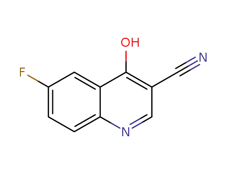 Molecular Structure of 61338-20-3 (3-Quinolinecarbonitrile, 6-fluoro-4-hydroxy-)