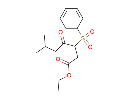 3-Benzenesulfonyl-6-methyl-4-oxo-heptanoic acid ethyl ester