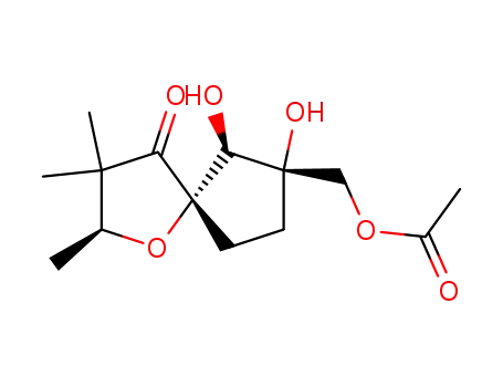 Acetic acid (2S,5S,6S,7S)-6,7-dihydroxy-2,3,3-trimethyl-4-oxo-1-oxa-spiro[4.4]non-7-ylmethyl ester