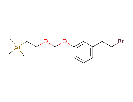 Molecular Structure of 113493-52-0 (Silane, [2-[[3-(2-bromoethyl)phenoxy]methoxy]ethyl]trimethyl-)
