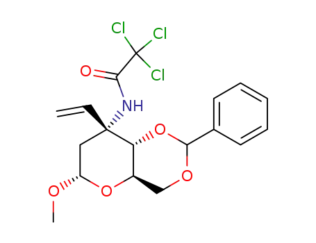 2,2,2-Trichloro-N-((4aR,6S,8R,8aS)-6-methoxy-2-phenyl-8-vinyl-hexahydro-pyrano[3,2-d][1,3]dioxin-8-yl)-acetamide