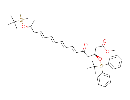 (6E,8E,10E,12E)-(S)-15-(tert-Butyl-dimethyl-silanyloxy)-3-(tert-butyl-diphenyl-silanyloxy)-5-oxo-hexadeca-6,8,10,12-tetraenoic acid methyl ester