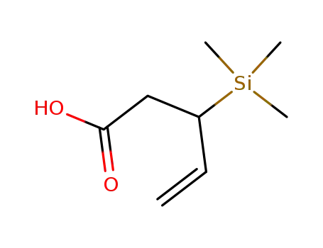 Molecular Structure of 103681-20-5 (3-Trimethylsilyl-4-pentenoicacid)