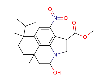 4-Hydroxy-8-isopropyl-5a,8-dimethyl-10-nitro-4,5,5a,6,7,8-hexahydro-benzo[de]pyrrolo[3,2,1-ij]quinoline-1-carboxylic acid methyl ester
