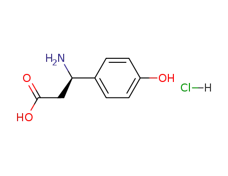 Molecular Structure of 73025-69-1 ((R)-3-AMINO-3-(4-HYDROXY-PHENYL)-PROPIONIC ACID)