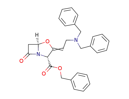 Molecular Structure of 63612-79-3 ((2R,5R)-3-[2-Dibenzylamino-eth-(Z)-ylidene]-7-oxo-4-oxa-1-aza-bicyclo[3.2.0]heptane-2-carboxylic acid benzyl ester)