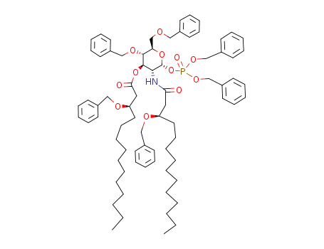(R)-3-Benzyloxy-tetradecanoic acid (2R,3S,4R,5R,6R)-3-benzyloxy-2-benzyloxymethyl-5-((R)-3-benzyloxy-tetradecanoylamino)-6-(bis-benzyloxy-phosphoryloxy)-tetrahydro-pyran-4-yl ester