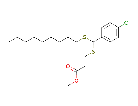 3-[(4-Chloro-phenyl)-nonylsulfanyl-methylsulfanyl]-propionic acid methyl ester