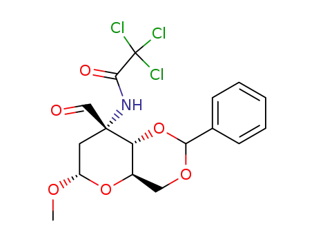 2,2,2-Trichloro-N-((4aR,6S,8S,8aS)-8-formyl-6-methoxy-2-phenyl-hexahydro-pyrano[3,2-d][1,3]dioxin-8-yl)-acetamide