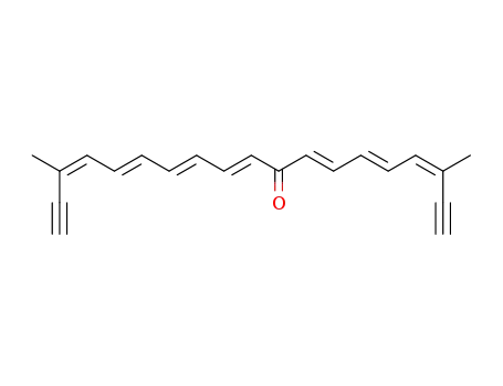 3,5,7,10,12,14,16-Nonadecaheptaene-1,18-diyn-9-one, 3,17-dimethyl-,
(E,E,Z,Z,E,E,E)-