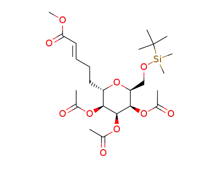 (E)-5-[(2S,3S,4S,5R,6S)-3,4,5-Triacetoxy-6-(tert-butyl-dimethyl-silanyloxymethyl)-tetrahydro-pyran-2-yl]-pent-2-enoic acid methyl ester