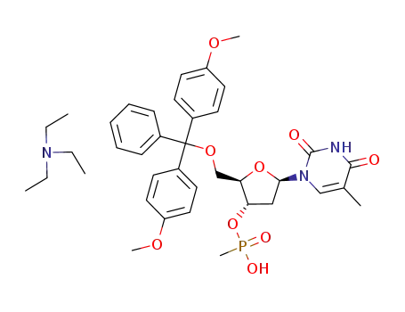 Methyl-phosphonic acid mono-[(2R,3S,5R)-2-[bis-(4-methoxy-phenyl)-phenyl-methoxymethyl]-5-(5-methyl-2,4-dioxo-3,4-dihydro-2H-pyrimidin-1-yl)-tetrahydro-furan-3-yl] ester; compound with triethyl-amine