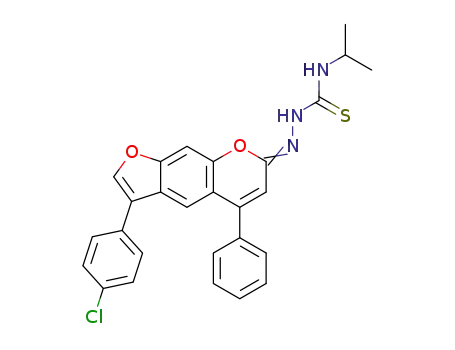3-(4-chlorophenyl)-5-phenylfuro[3,2-g]chromen-7-one n-isopropylthiosemicarbazone