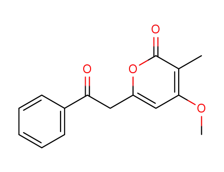 4-Methoxy-3-methyl-6-(2-oxo-2-phenyl-ethyl)-pyran-2-one