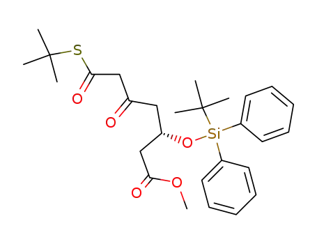(S)-3-(tert-Butyl-diphenyl-silanyloxy)-6-tert-butylsulfanylcarbonyl-5-oxo-hexanoic acid methyl ester