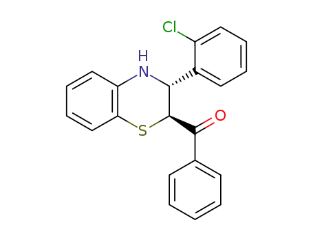 Molecular Structure of 98123-32-1 (Methanone,
[3-(2-chlorophenyl)-3,4-dihydro-2H-1,4-benzothiazin-2-yl]phenyl-, cis-)