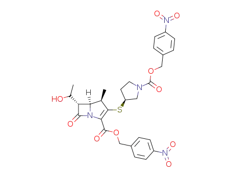 (4R,5S,6S)-6-(1-Hydroxy-ethyl)-4-methyl-3-[(S)-1-(4-nitro-benzyloxycarbonyl)-pyrrolidin-3-ylsulfanyl]-7-oxo-1-aza-bicyclo[3.2.0]hept-2-ene-2-carboxylic acid 4-nitro-benzyl ester