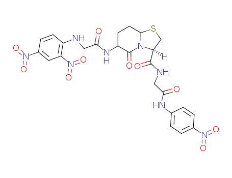 5H-Thiazolo[3,2-a]pyridine-3-carboxamide,
6-[[[(2,4-dinitrophenyl)amino]acetyl]amino]hexahydro-N-[2-[(4-nitrophen
yl)amino]-2-oxoethyl]-5-oxo-