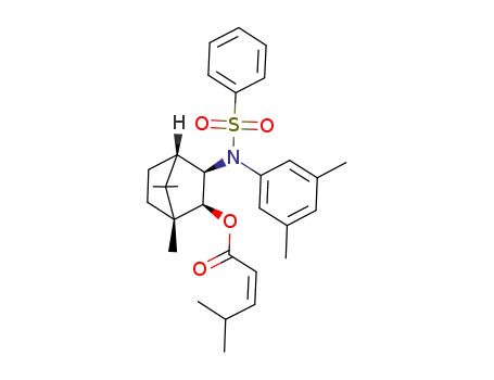 (Z)-4-Methyl-pent-2-enoic acid (1R,2S,3R,4S)-3-[benzenesulfonyl-(3,5-dimethyl-phenyl)-amino]-1,7,7-trimethyl-bicyclo[2.2.1]hept-2-yl ester