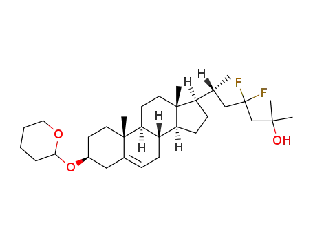 (R)-6-[(3S,8S,9S,10R,13R,14S,17R)-10,13-Dimethyl-3-(tetrahydro-pyran-2-yloxy)-2,3,4,7,8,9,10,11,12,13,14,15,16,17-tetradecahydro-1H-cyclopenta[a]phenanthren-17-yl]-4,4-difluoro-2-methyl-heptan-2-ol