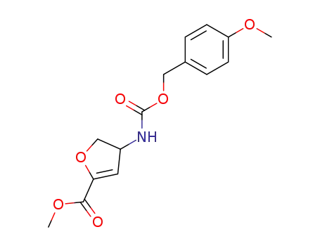 2-Furancarboxylic acid,
4,5-dihydro-4-[[[(4-methoxyphenyl)methoxy]carbonyl]amino]-, methyl
ester