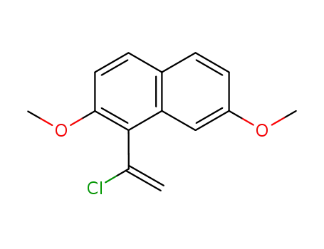 Molecular Structure of 129178-58-1 (1-(1-chlorovinyl)-2,7-dimethoxynaphthalene)