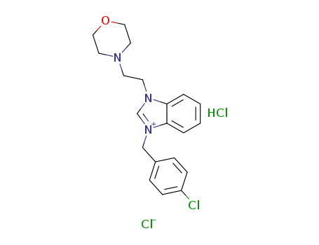 1-(4-chlorobenzyl)-3-[2-(morpholinium-N-yl)ethyl]benzimidazolium dichloride
