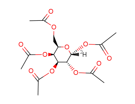 Molecular Structure of 73485-90-2 (BETA-D-GLUCOSE-1-C-D PENTAACETATE)