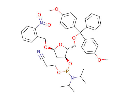 Diisopropyl-phosphoramidous acid (2R,3S,5S)-2-[bis-(4-methoxy-phenyl)-phenyl-methoxymethyl]-5-(2-nitro-benzyloxy)-tetrahydro-furan-3-yl ester 2-cyano-ethyl ester