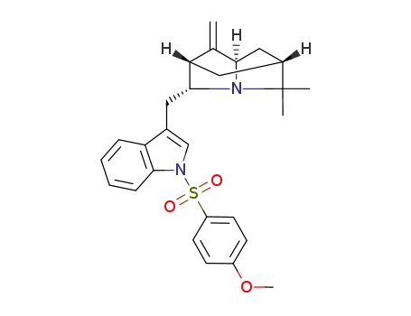 (1R,4R,5S,7R)-4-[1-(4-Methoxy-benzenesulfonyl)-1H-indol-3-ylmethyl]-2,2-dimethyl-6-methylene-3-aza-tricyclo[3.3.1.0<sup>3,7</sup>]nonane