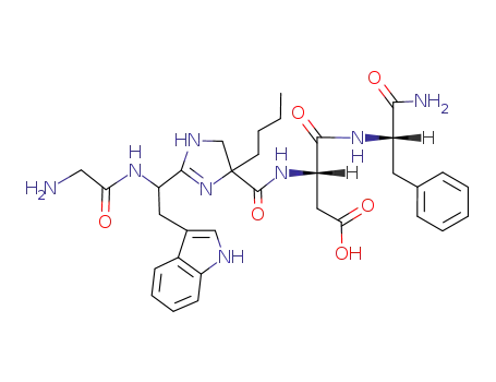 (S)-3-({2-[1-(2-Amino-acetylamino)-2-(1H-indol-3-yl)-ethyl]-4-butyl-4,5-dihydro-1H-imidazole-4-carbonyl}-amino)-N-((S)-1-carbamoyl-2-phenyl-ethyl)-succinamic acid