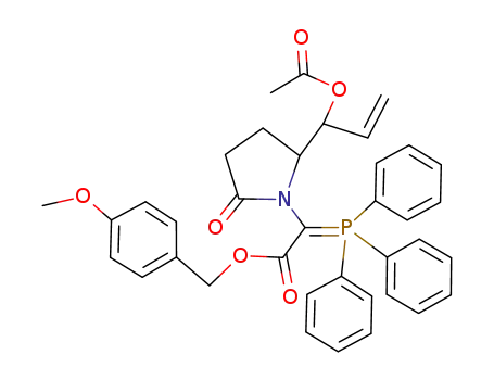 [2-(1-Acetoxy-allyl)-5-oxo-pyrrolidin-1-yl]-(triphenyl-λ<sup>5</sup>-phosphanylidene)-acetic acid 4-methoxy-benzyl ester