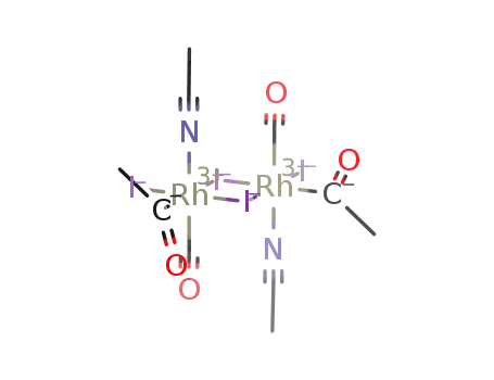 [Rh(CO)(acetyl)(acetonitrile)I<sub>2</sub>]2