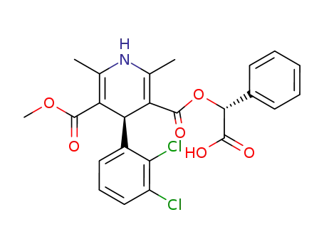(S)-4-(2,3-Dichloro-phenyl)-2,6-dimethyl-1,4-dihydro-pyridine-3,5-dicarboxylic acid 3-((R)-carboxy-phenyl-methyl) ester 5-methyl ester