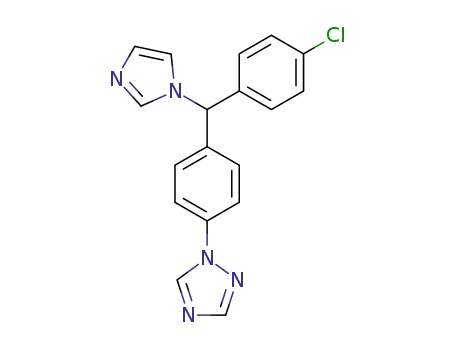 Molecular Structure of 128458-44-6 (1-{4-[(4-Chloro-phenyl)-imidazol-1-yl-methyl]-phenyl}-1H-[1,2,4]triazole)