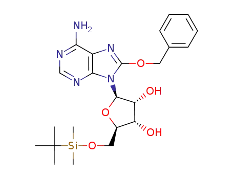 (2R,3R,4S,5R)-2-(6-Amino-8-benzyloxy-purin-9-yl)-5-(tert-butyl-dimethyl-silanyloxymethyl)-tetrahydro-furan-3,4-diol