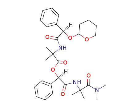 2-Methyl-2-[(R)-2-phenyl-2-(tetrahydro-pyran-2-yloxy)-acetylamino]-propionic acid (R)-(1-dimethylcarbamoyl-1-methyl-ethylcarbamoyl)-phenyl-methyl ester