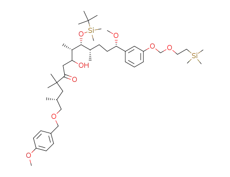 (2R,8S,9R,10S,13S)-9-(tert-Butyl-dimethyl-silanyloxy)-7-hydroxy-13-methoxy-1-(4-methoxy-benzyloxy)-2,4,4,8,10-pentamethyl-13-[3-(2-trimethylsilanyl-ethoxymethoxy)-phenyl]-tridecan-5-one