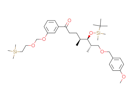 (4S,5R,6S)-5-(tert-Butyl-dimethyl-silanyloxy)-7-(4-methoxy-benzyloxy)-4,6-dimethyl-1-[3-(2-trimethylsilanyl-ethoxymethoxy)-phenyl]-heptan-1-one