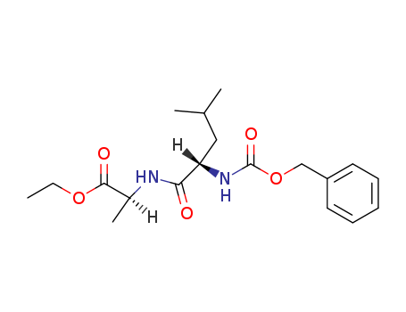 Molecular Structure of 19817-68-6 (L-Alanine, N-[N-[(phenylmethoxy)carbonyl]-L-leucyl]-, ethyl ester)