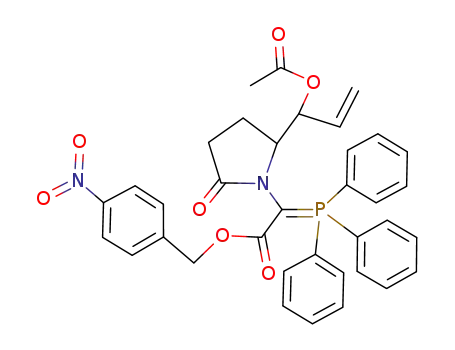 [2-(1-Acetoxy-allyl)-5-oxo-pyrrolidin-1-yl]-(triphenyl-λ<sup>5</sup>-phosphanylidene)-acetic acid 4-nitro-benzyl ester