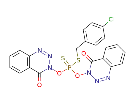 O,O-Bis-(3,4-dihydro-4-oxobenzotriazin-3-yl) S-4-chlorobenzyl dithiophosphate
