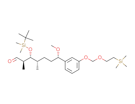 (2R,3R,4S,7S)-3-(tert-Butyl-dimethyl-silanyloxy)-7-methoxy-2,4-dimethyl-7-[3-(2-trimethylsilanyl-ethoxymethoxy)-phenyl]-heptanal