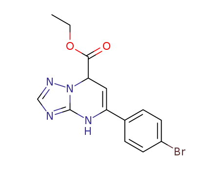 Molecular Structure of 1353682-60-6 (ethyl 5-(4-bromophenyl)-4,7-dihydro-[1,2,4]triazolo[1,5-a]pyrimidine-7-carboxylate)