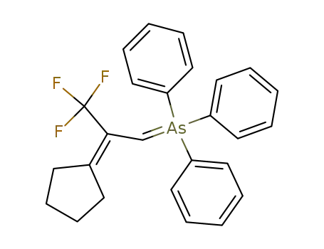 Molecular Structure of 129760-33-4 ((2-Cyclopentylidene-3,3,3-trifluoro-propylidene)-triphenyl-λ<sup>5</sup>-arsane)