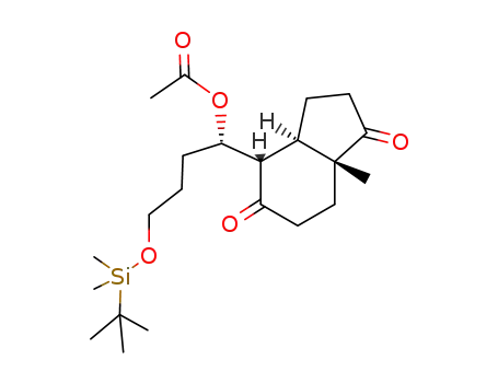 (S)-1-<(3aR,7S,7aR)-3a-methyl-3,6-dioxo-hexahydroindan-7-yl>-4-<(1,1-dimethylethyl)dimethylsilyloxy>butan-1-ol acetate