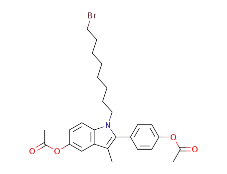 5-acetoxy-2-(4-acetoxyphenyl)-1-(8-bromooctyl)-3-methylindole